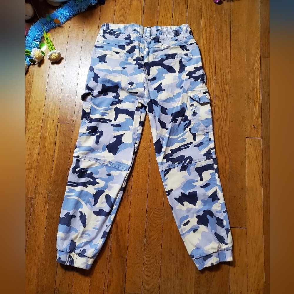 Monkey Ride Jeans Blue Camouflage Cargo Joggers - Picture 5 of 13